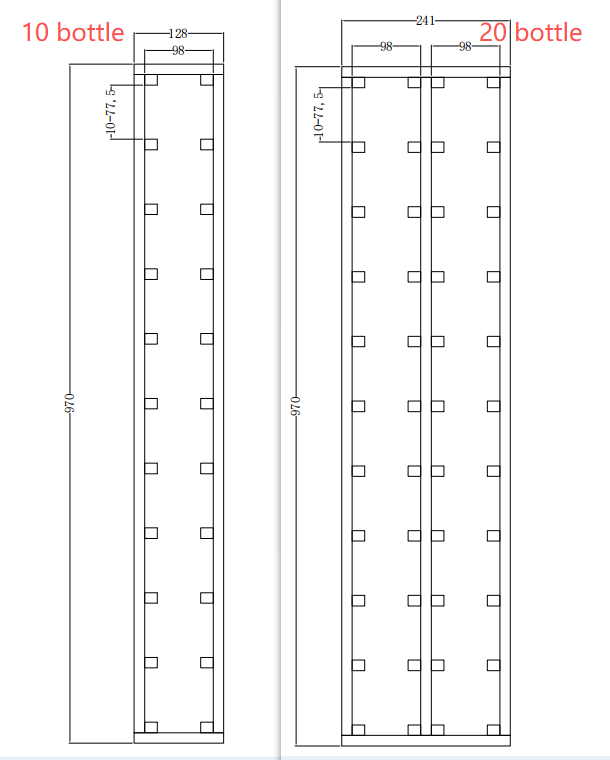 20 Bottles Vertical Rack | Wine Rack Store