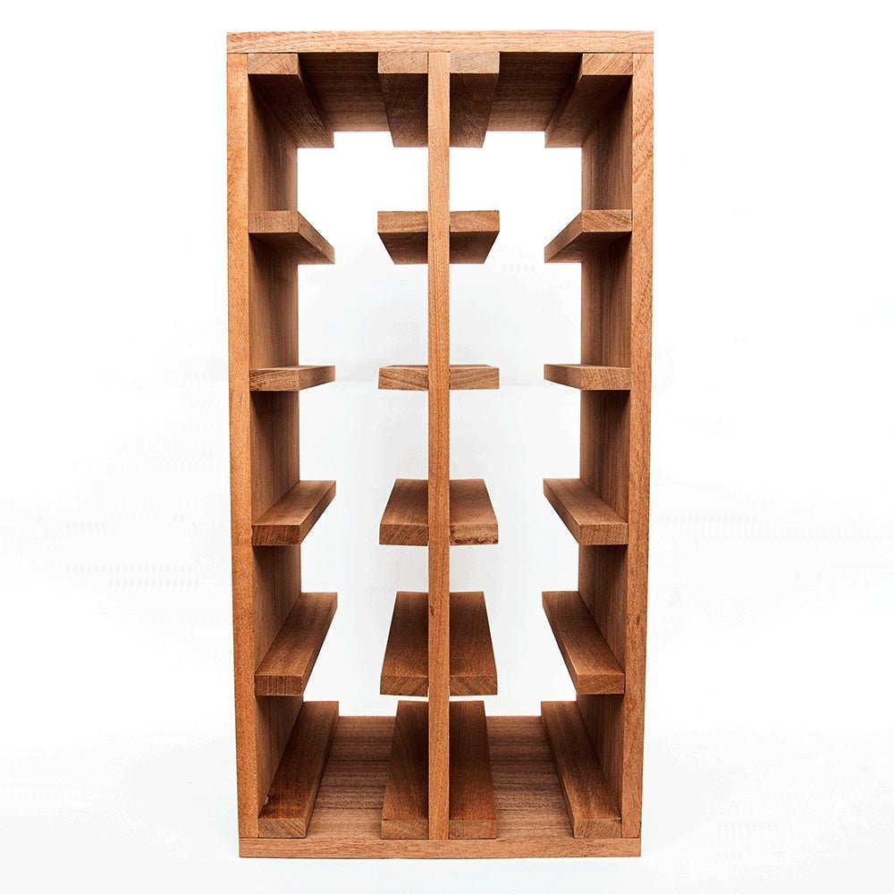 10 Bottles Sapele Wine Rack - Wine Rack Store