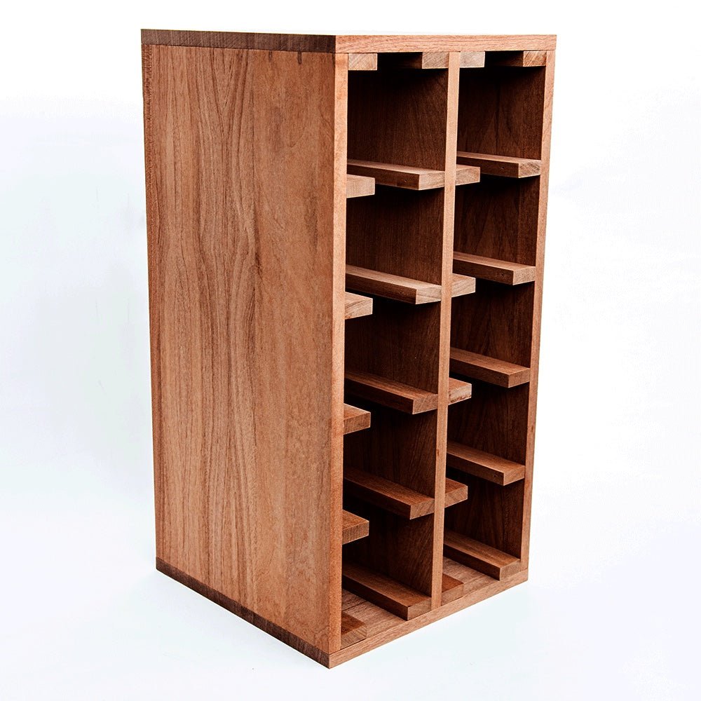 10 Bottles Sapele Wine Rack - Wine Rack Store
