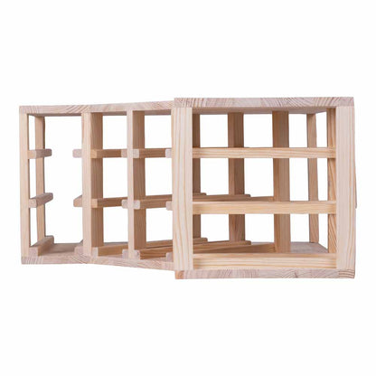 12 bottle Oak Corner Wine Rack - Wine Rack Store
