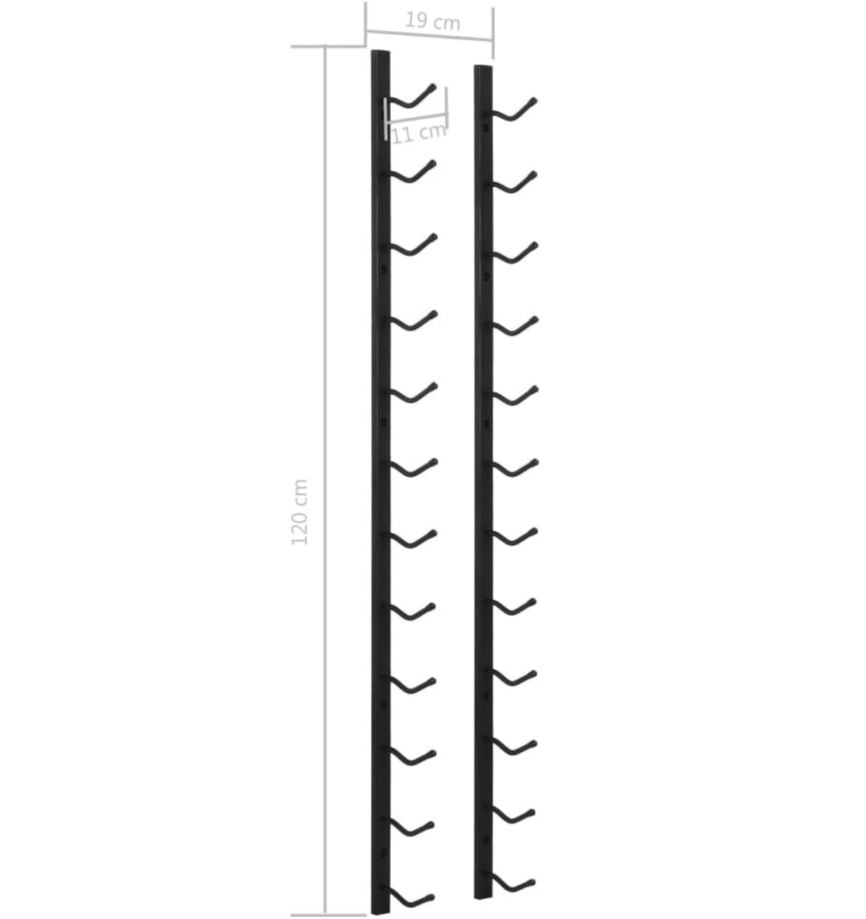 One Bottle Deep Wall Mounted Wine Rack.