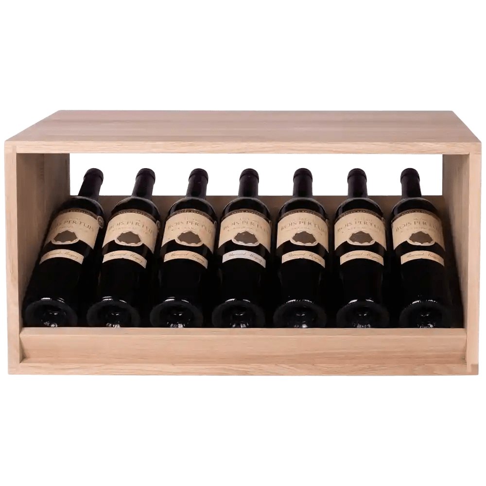 14 Bottles Solid Oak Display Wine Rack - Wine Rack Store