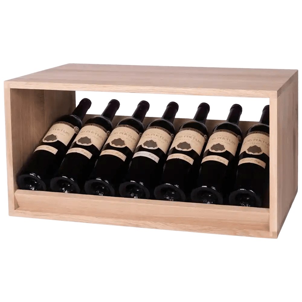 14 Bottles Solid Oak Display Wine Rack - Wine Rack Store