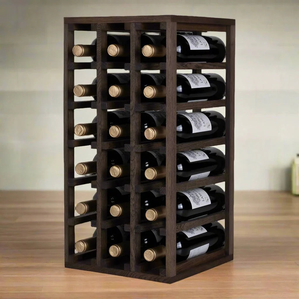18 Bottles Oak Wine Rack - Wine Rack Store