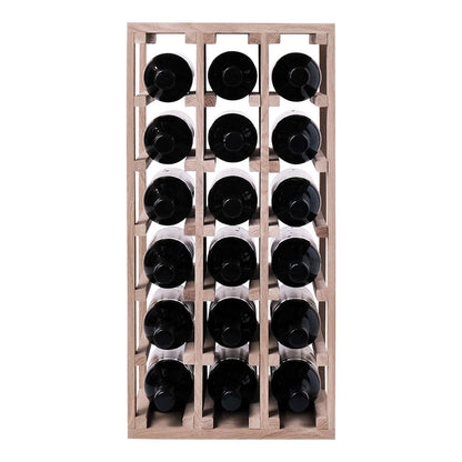 18 Bottles Oak Wine Rack - Wine Rack Store