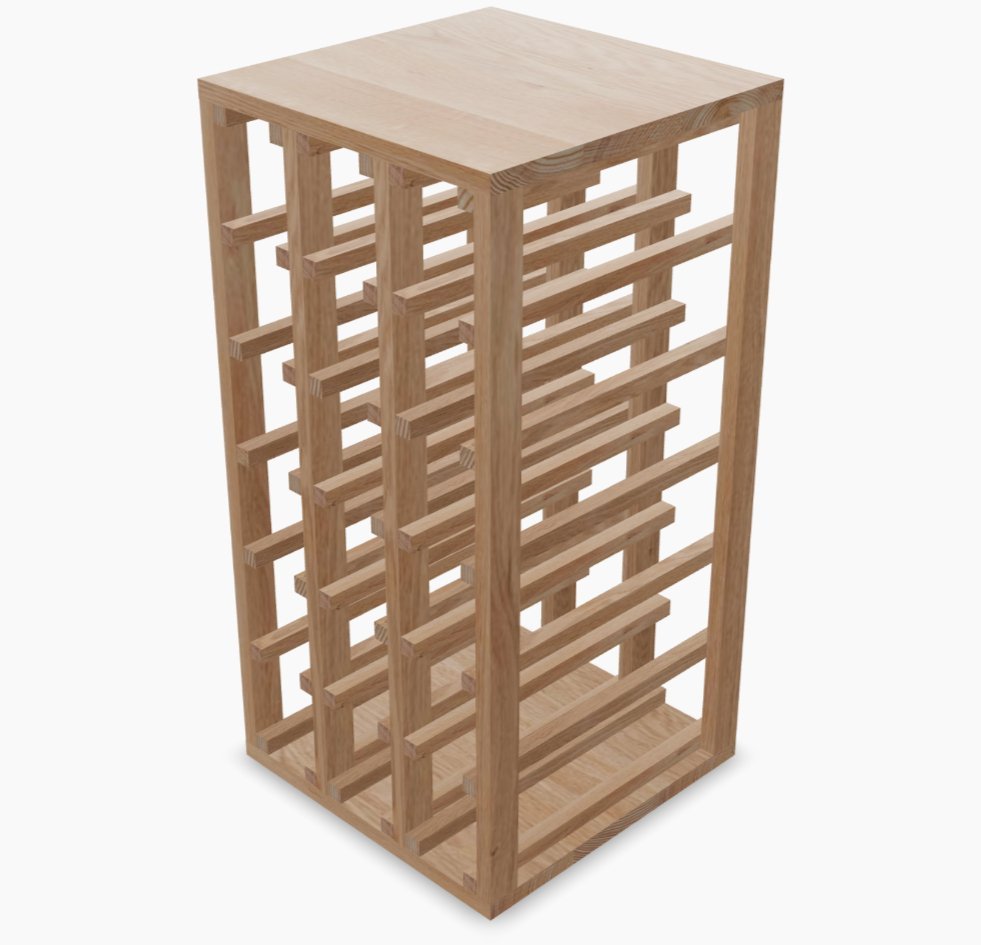 18 Bottles Oak Wine Rack - Wine Rack Store
