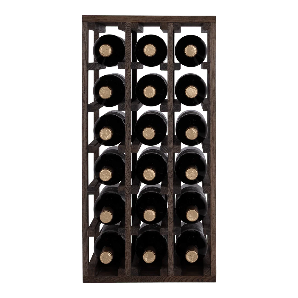 18 Bottles Oak Wine Rack - Wine Rack Store