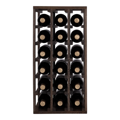 18 Bottles Oak Wine Rack - Wine Rack Store