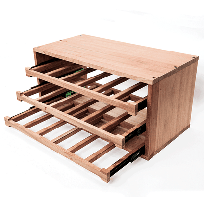 18 Bottles Sapele Shelves Wine Rack - Wine Rack Store