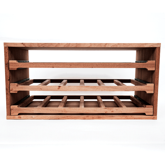 18 Bottles Sapele Shelves Wine Rack - Wine Rack Store