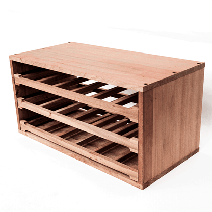 18 Bottles Sapele Shelves Wine Rack - Wine Rack Store