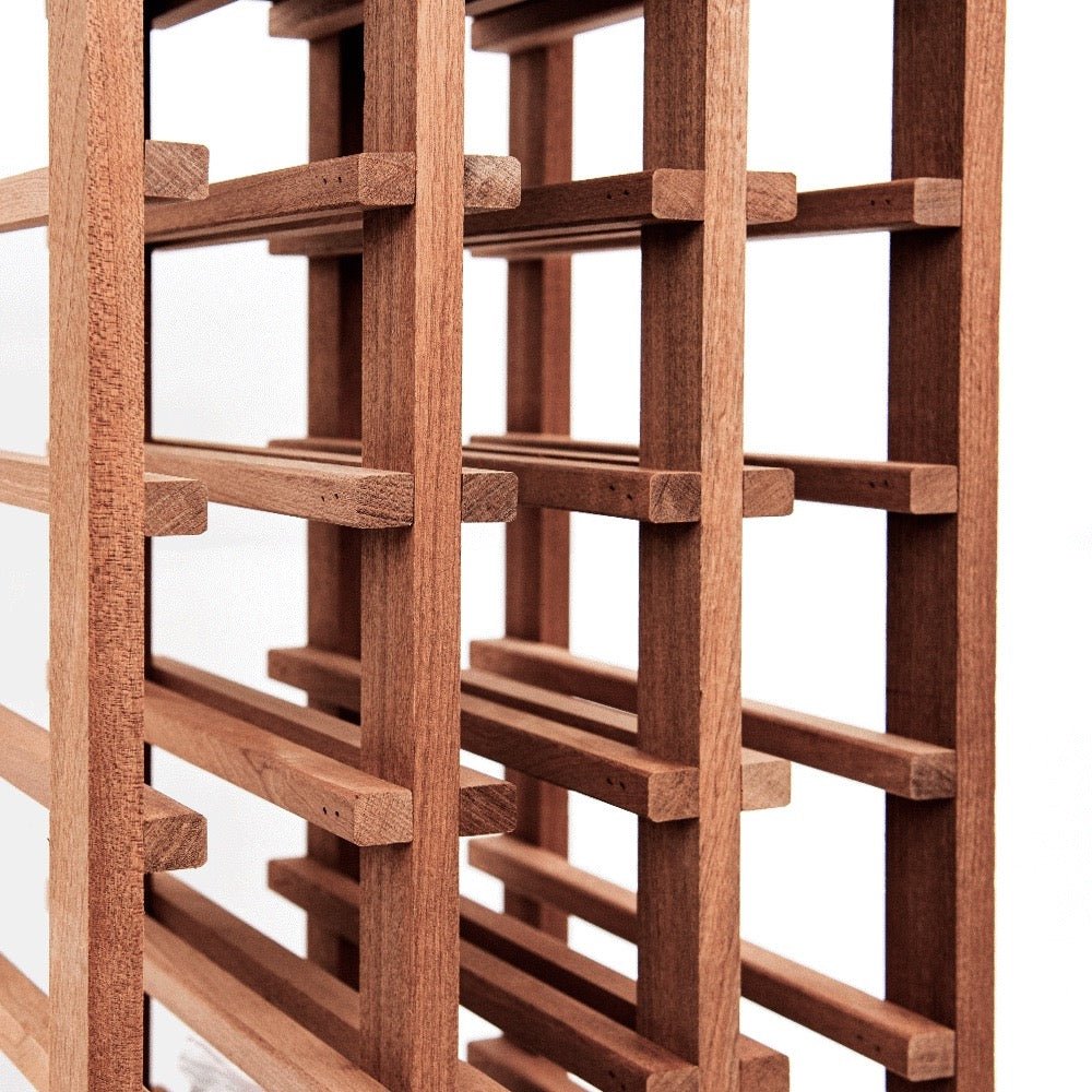 18 Bottles Sapele Wine Rack - Wine Rack Store