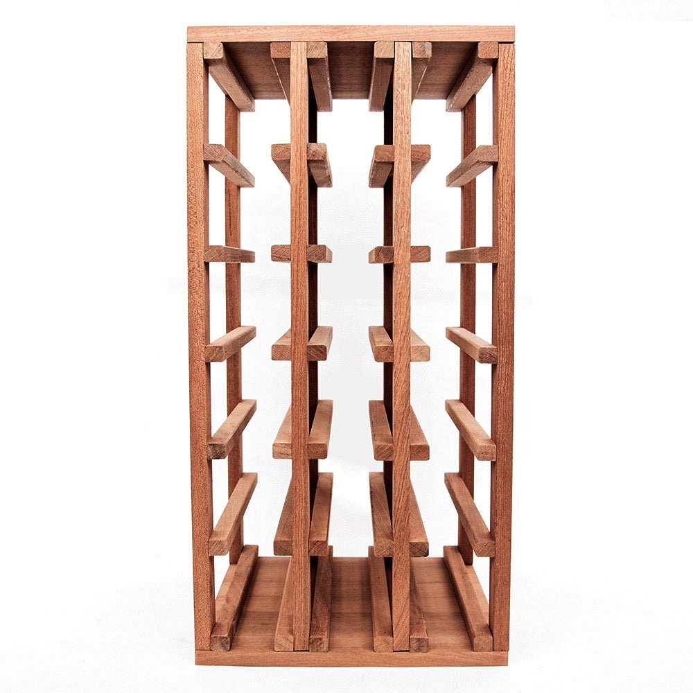 18 Bottles Sapele Wine Rack - Wine Rack Store