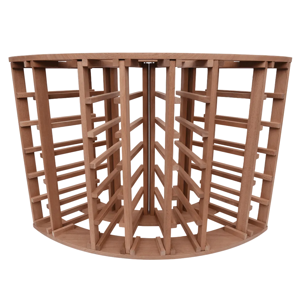 24 bottle Sapele Hardwood Corner Wine Rack - Wine Rack Store