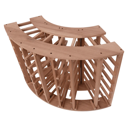 24 bottle Sapele Hardwood Corner Wine Rack - Wine Rack Store