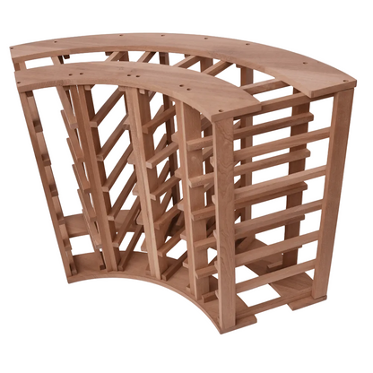 24 bottle Sapele Hardwood Corner Wine Rack - Wine Rack Store