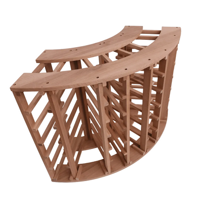 24 bottle Sapele Hardwood Corner Wine Rack - Wine Rack Store