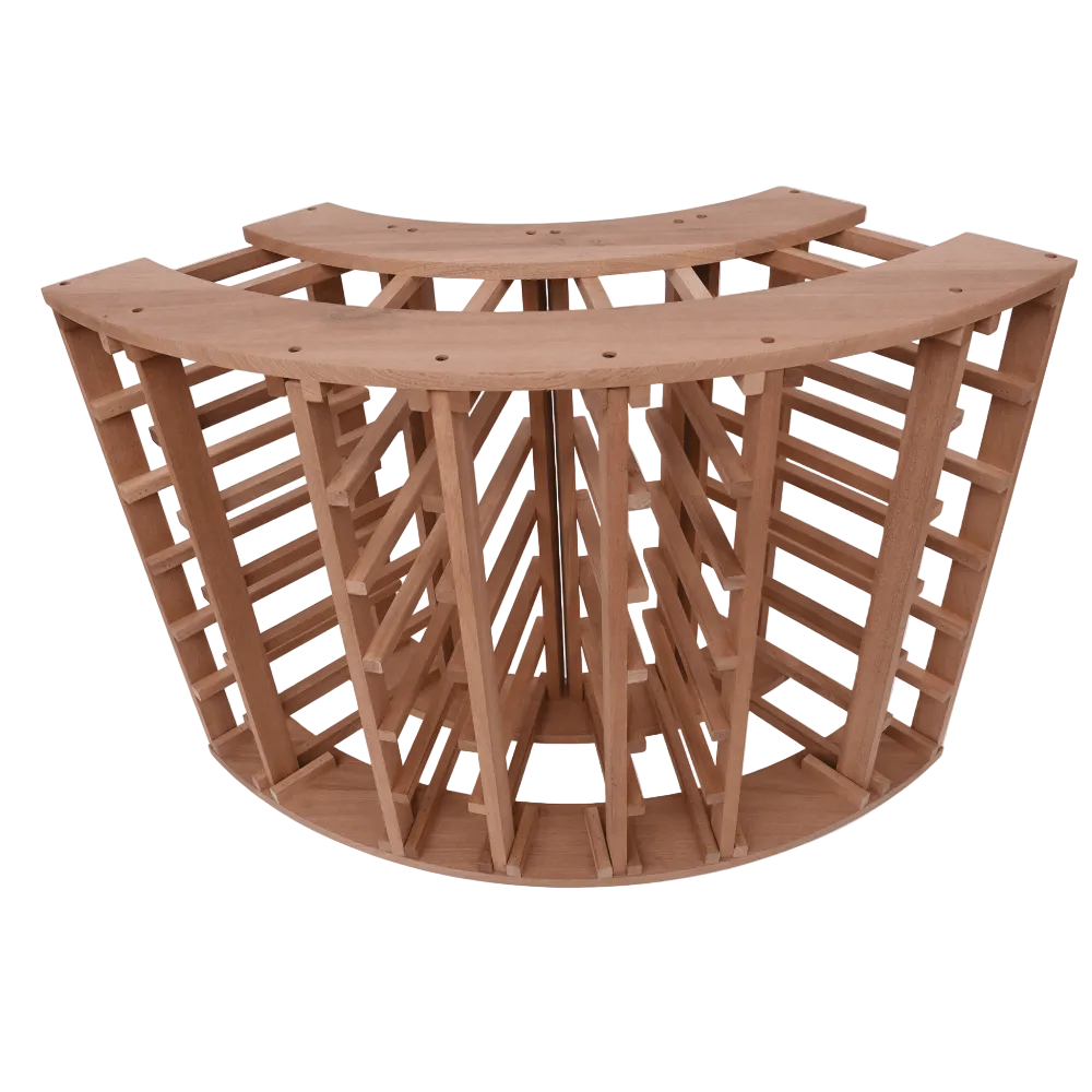 24 bottle Sapele Hardwood Corner Wine Rack - Wine Rack Store