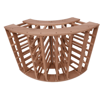 24 bottle Sapele Hardwood Corner Wine Rack - Wine Rack Store