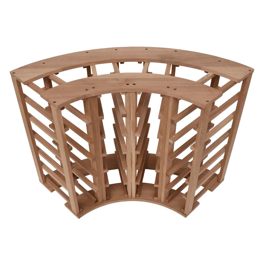 24 bottle Sapele Hardwood Corner Wine Rack - Wine Rack Store