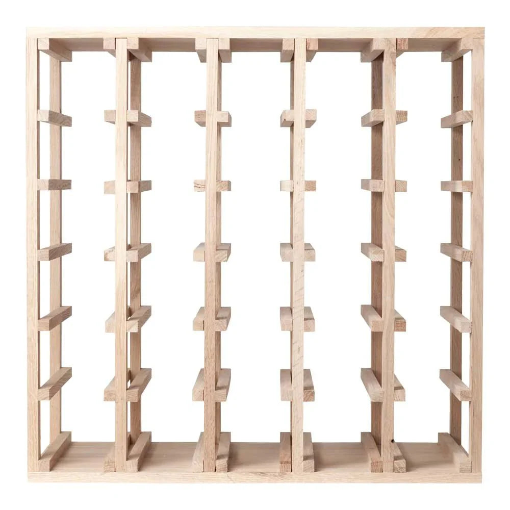 30 Bottles Solid Oak Cube Wine Rack - Wine Rack Store
