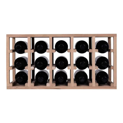 30 Bottles Solid Oak Cube Wine Rack - Wine Rack Store