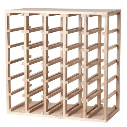 30 Bottles Solid Oak Cube Wine Rack - Wine Rack Store