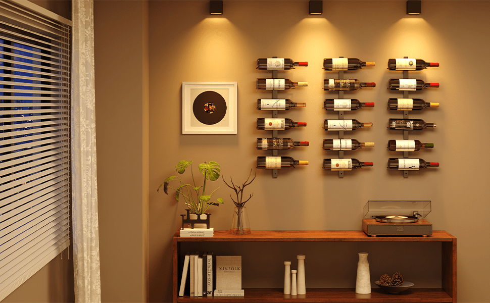 9 Bottles Wall Mounted Wine Rack - Wine Rack Store