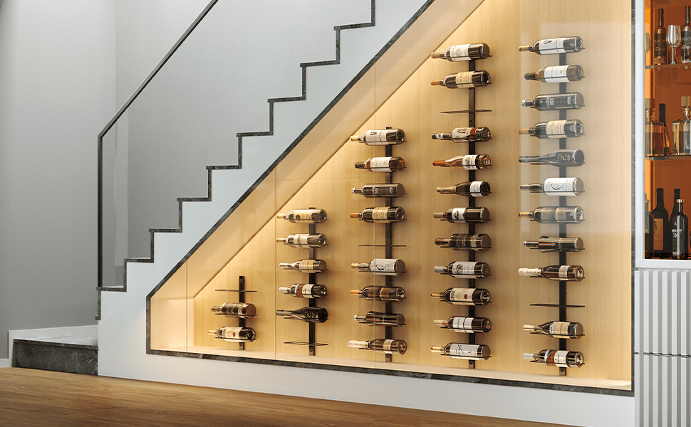 9 Bottles Wall Mounted Wine Rack - Wine Rack Store
