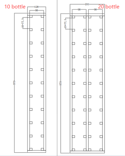 20 Bottles Vertical Rack | Wine Rack Store