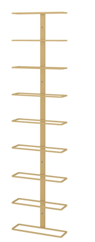 9 Bottles Wall Mounted Wine Rack | Gold | Wine Rack Store