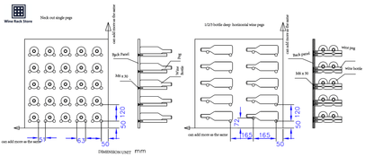 Two Bottle Wine Pegs | Wine Rack Store