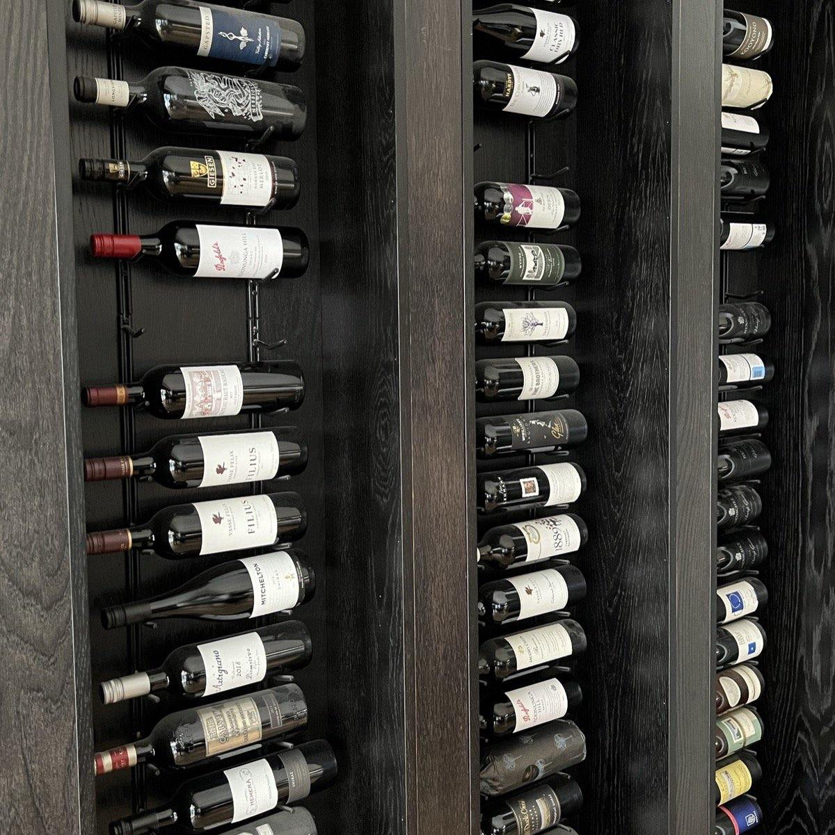 One Bottle Deep Wall Mounted Wine Rack.