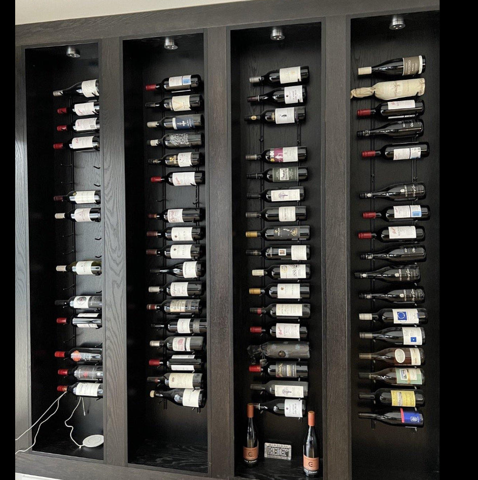 One Bottle Deep Wall Mounted Wine Rack.