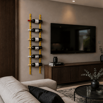 One Bottle Deep Wall Mounted Wine Rack | GOLD
