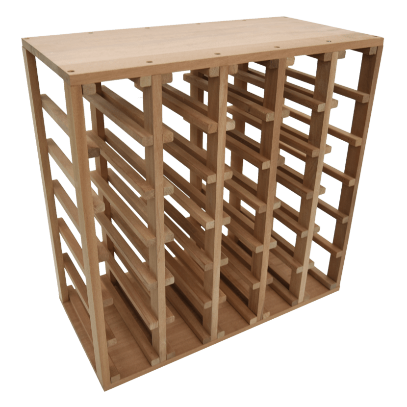 Sapele Hardwood 30 Bottles Wine Rack - Wine Rack Store