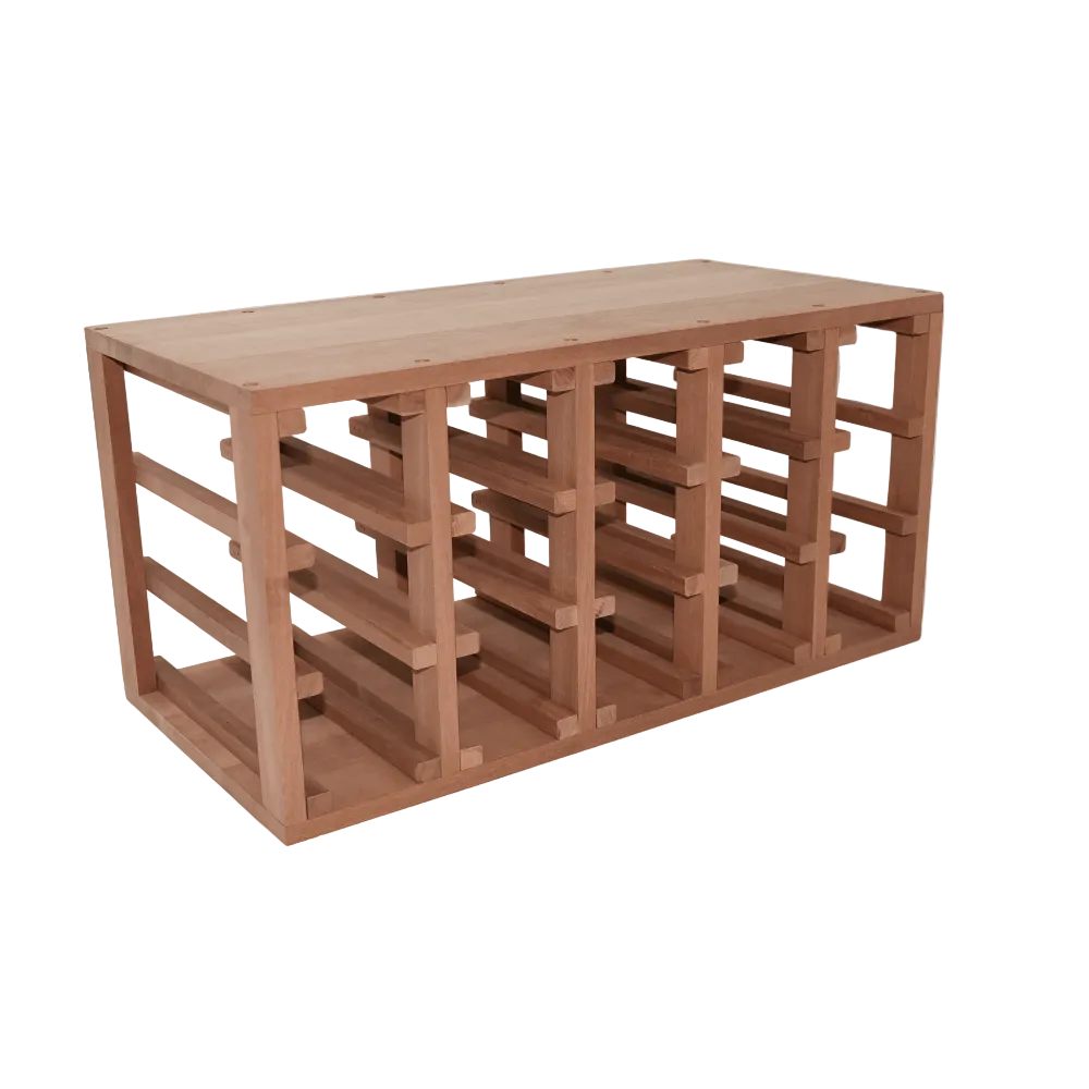 Sapele Hardwood 30 Bottles Wine Rack - Wine Rack Store