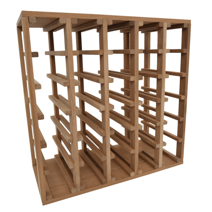 Sapele Hardwood 30 Bottles Wine Rack - Wine Rack Store